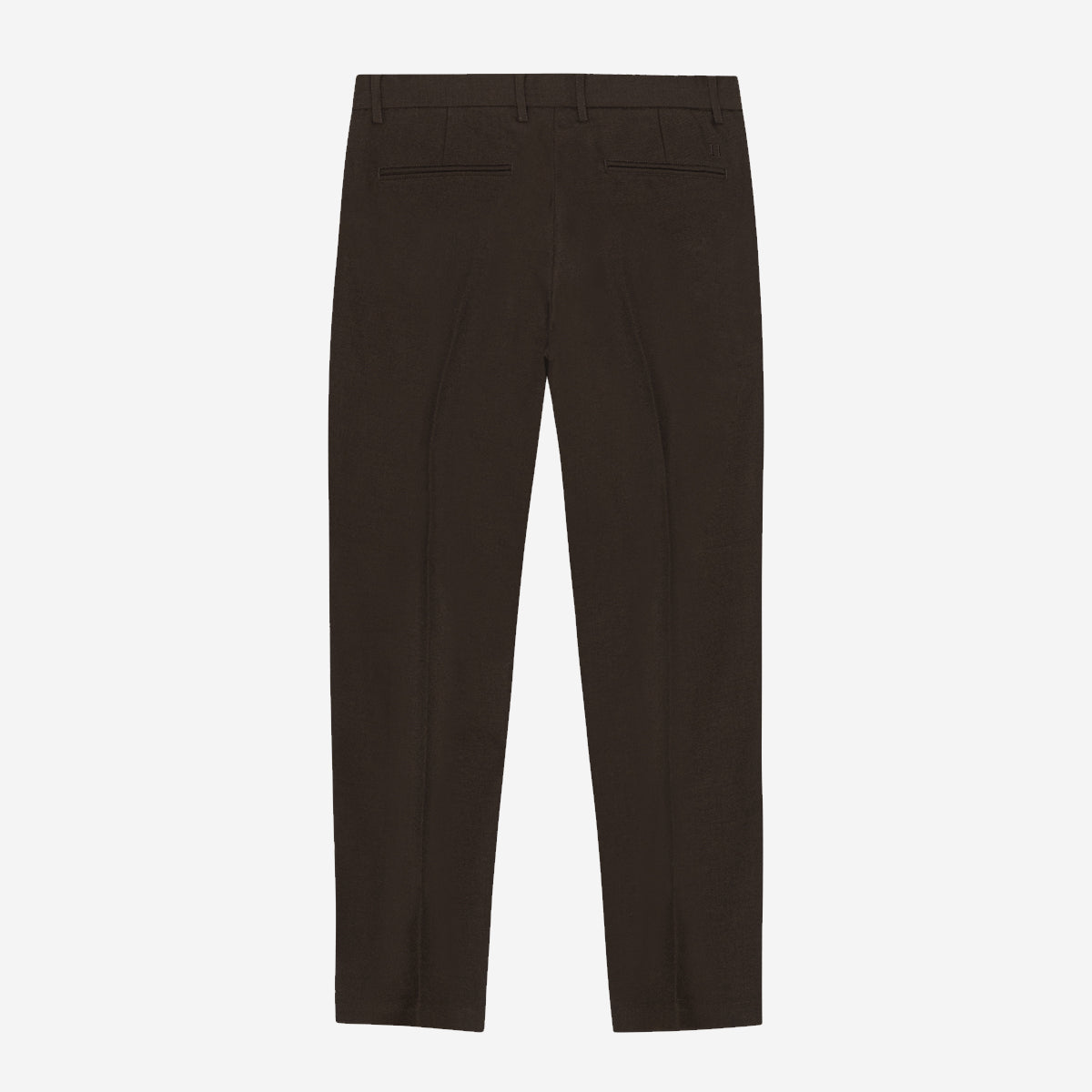 Brushed Twill Regular Suit Pants - Mole Brown