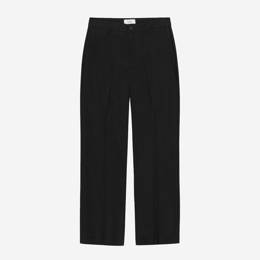 Brushed Twill Tailored Pants - Black