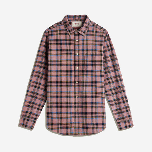 Cais Plaid Flannel Shirt - Pink/Black