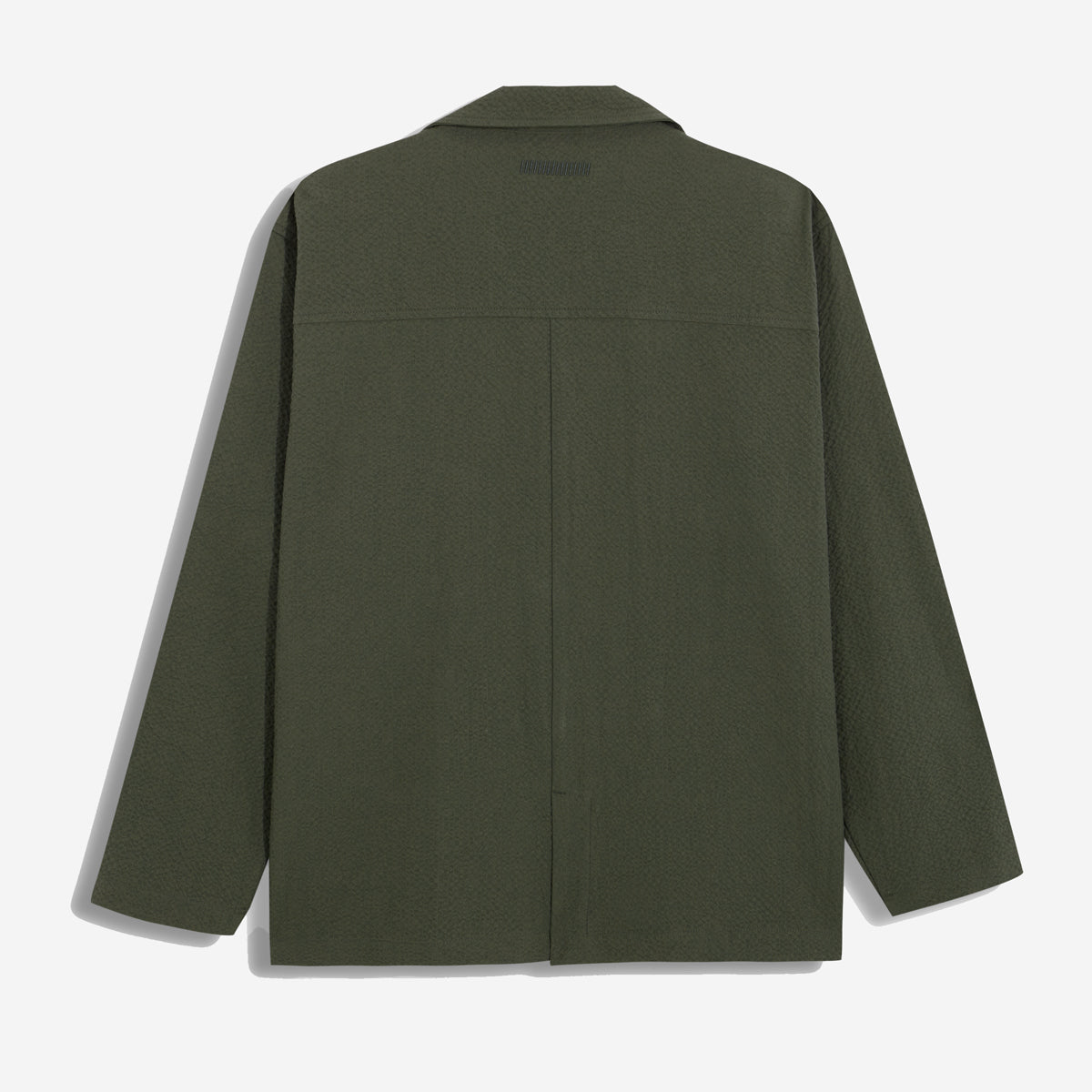 City Seersucker Blazer Jacket - Olive