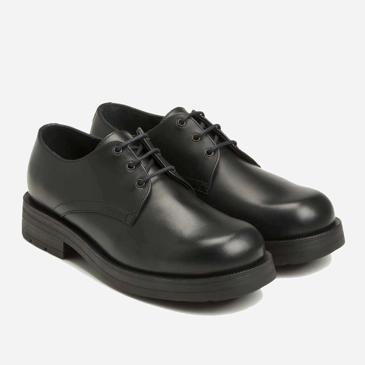 Chemin Leather Chunky Derby Shoes - Black
