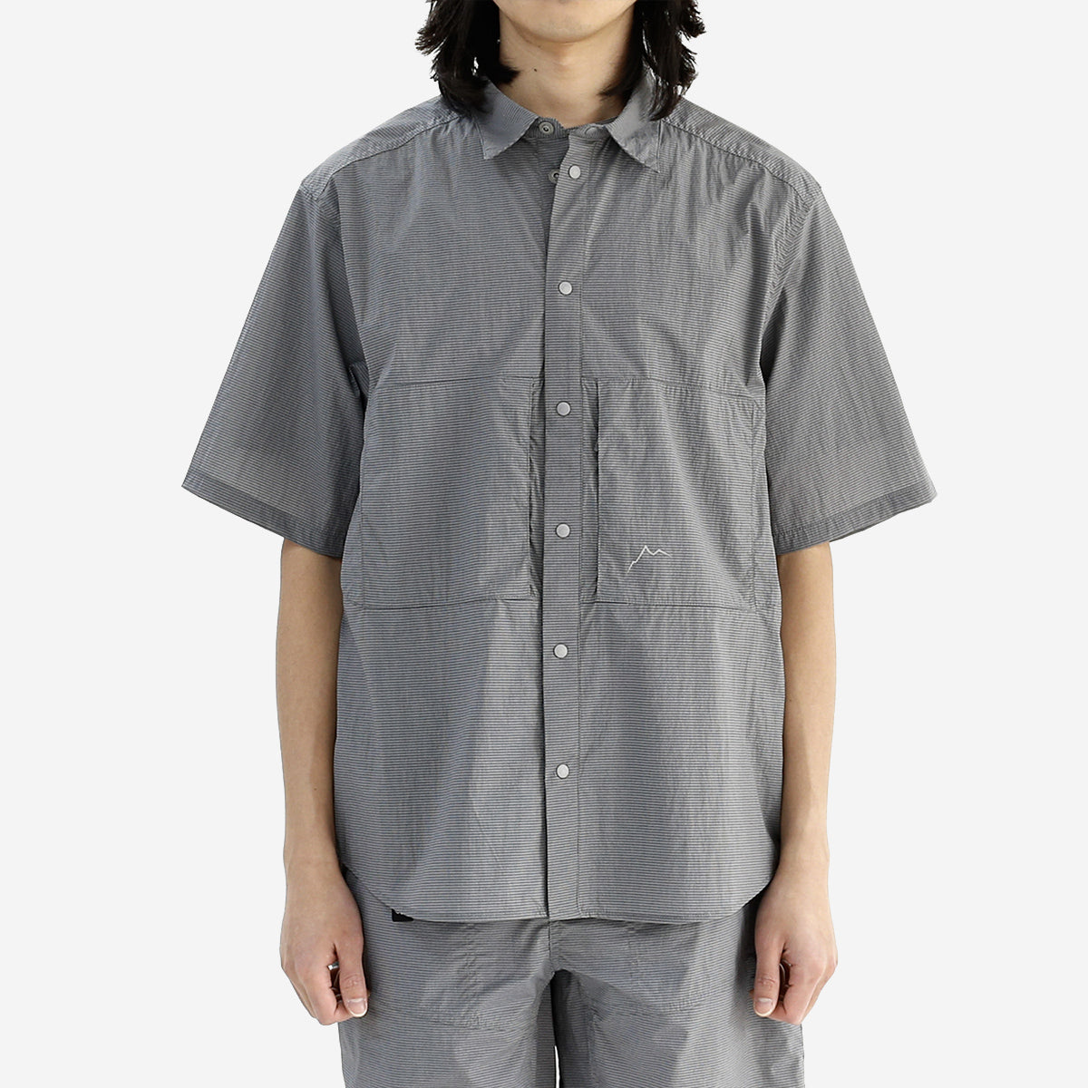 Check 2-Pocket S/S Shirt - Dark Grey