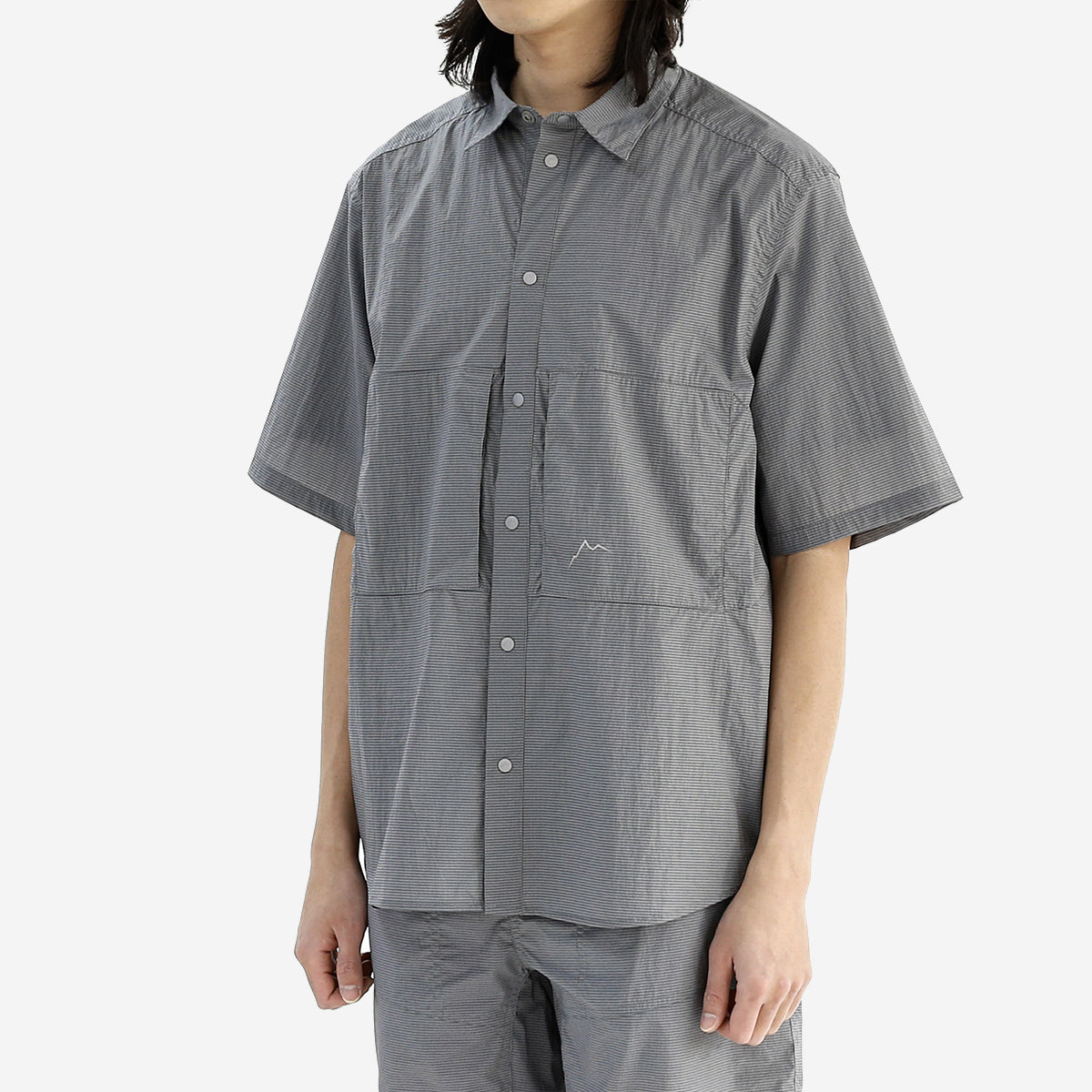 Check 2-Pocket S/S Shirt - Dark Grey