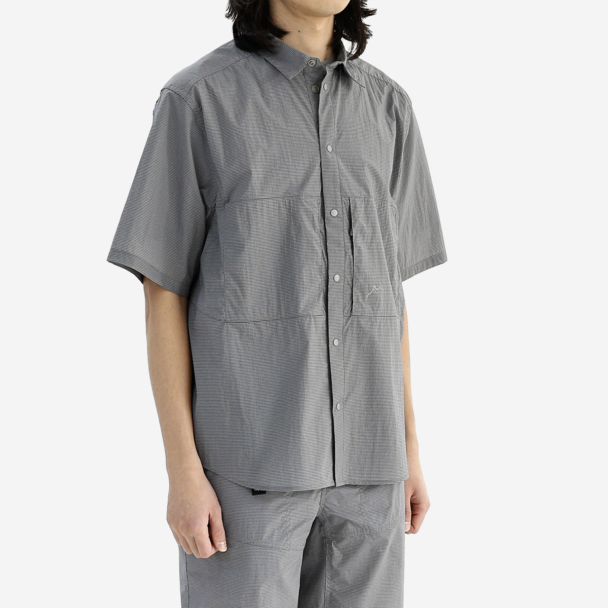 Check 2-Pocket S/S Shirt - Dark Grey