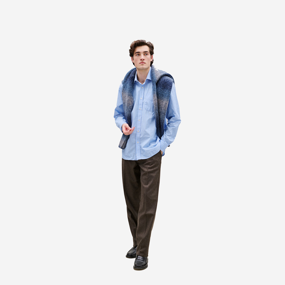 Clay Wool Easy Pants - Brown