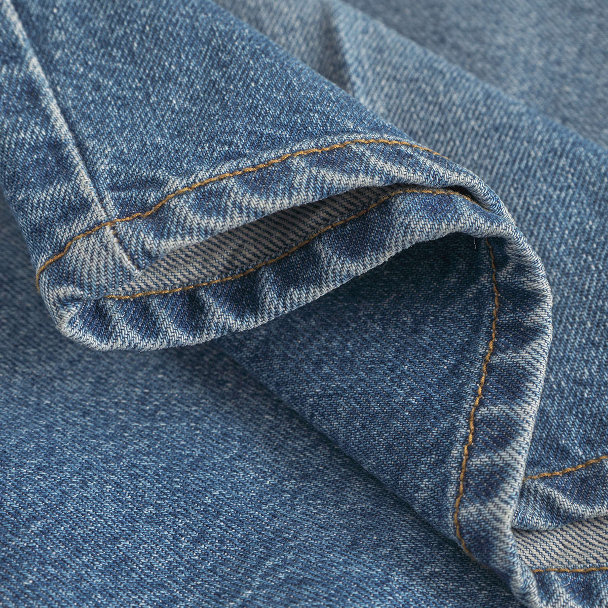 Clay Creased Denim Easy Shorts - Vintage Blue