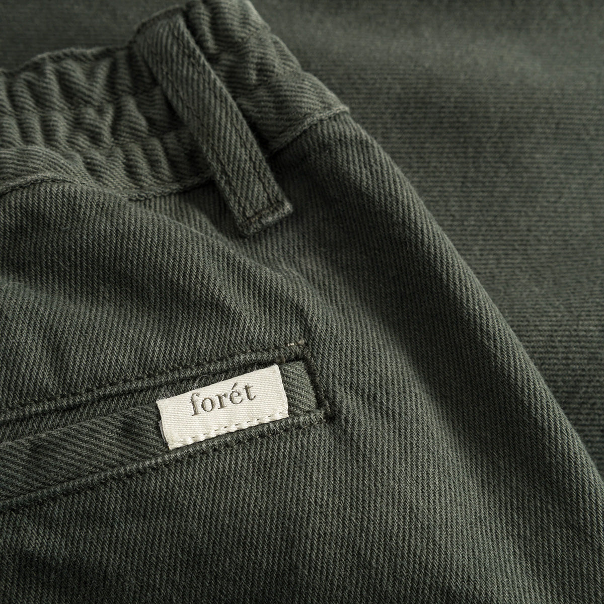 Clay Twill Easy Pants - Dark Moss