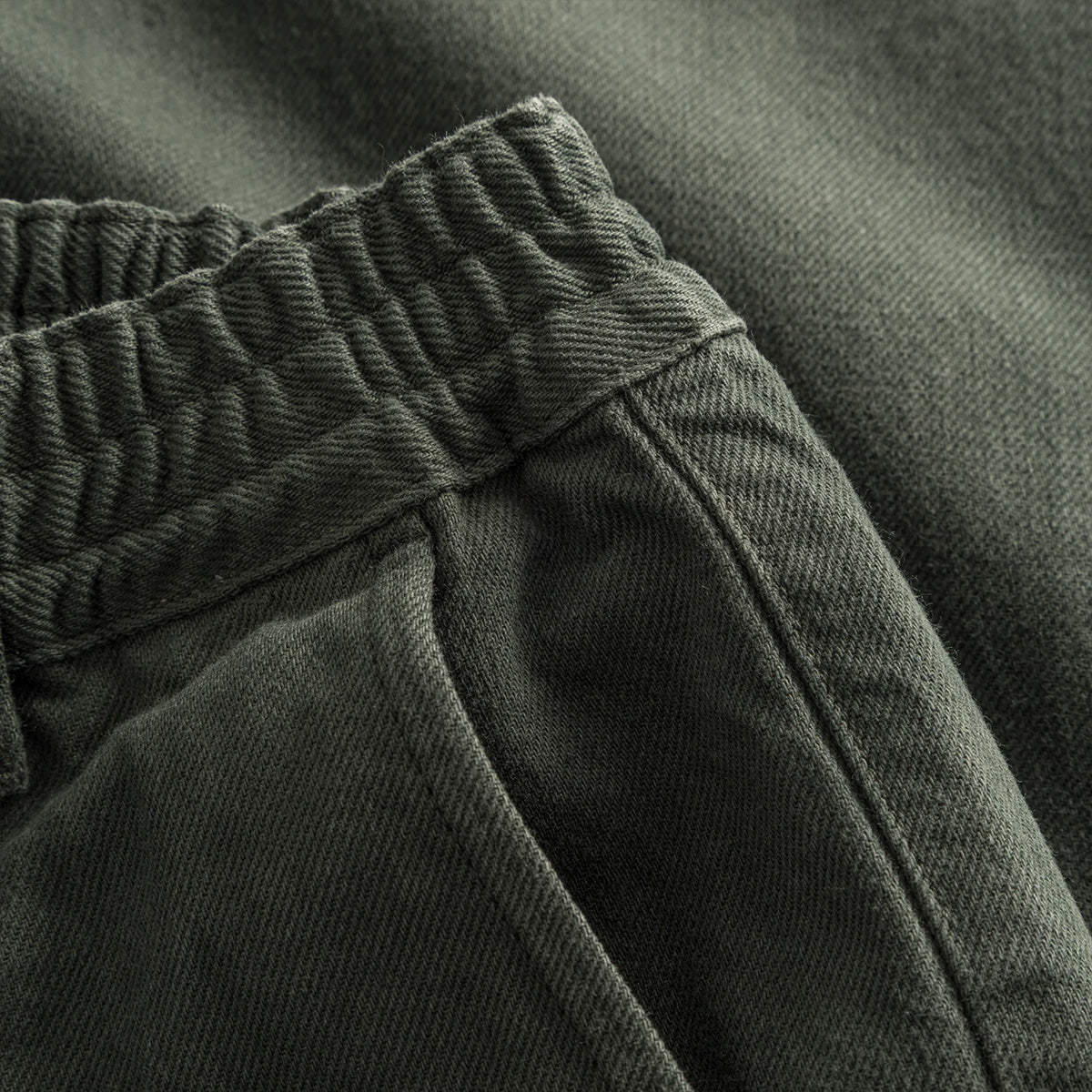 Clay Twill Easy Pants - Dark Moss