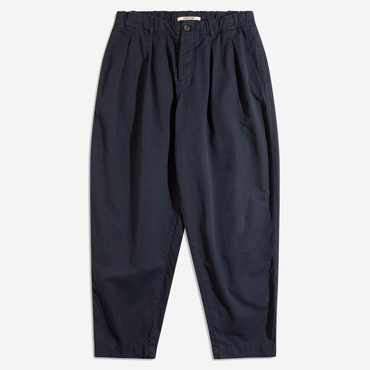 Clyde Twill Loose Tapered Trouser - Navy