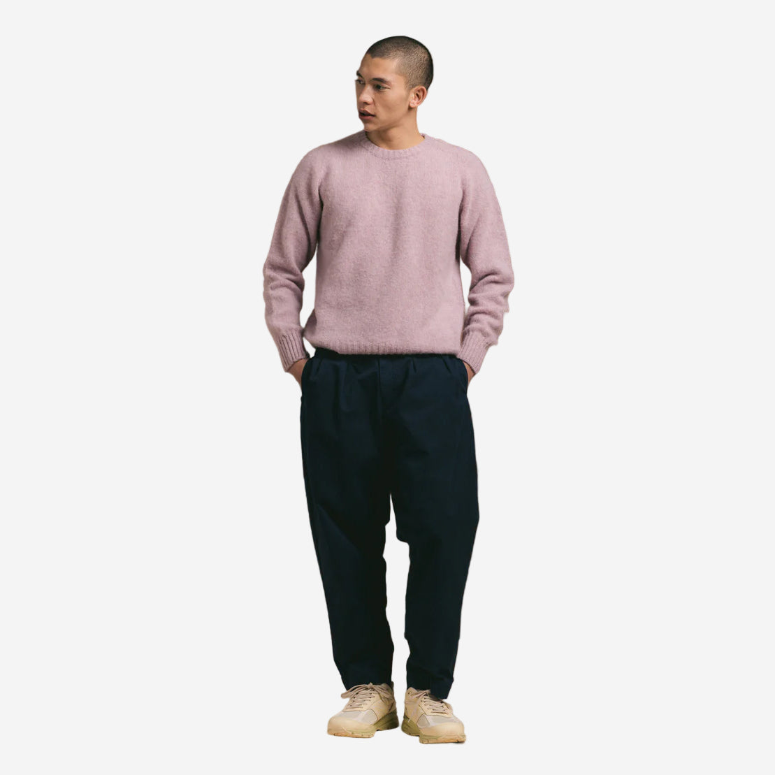 Clyde Twill Loose Tapered Trouser - Navy