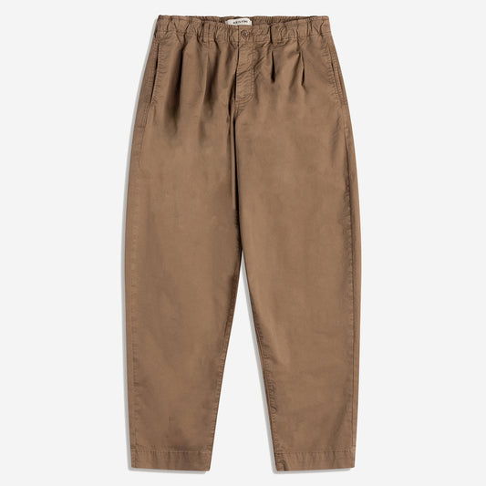 Clyde Twill Loose Tapered Trouser - Taupe