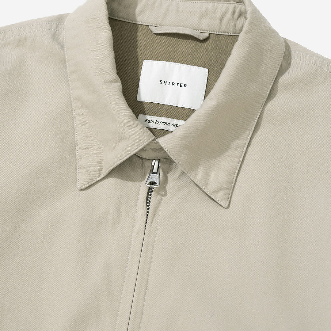 Collared Tanker Jacket - Taupe