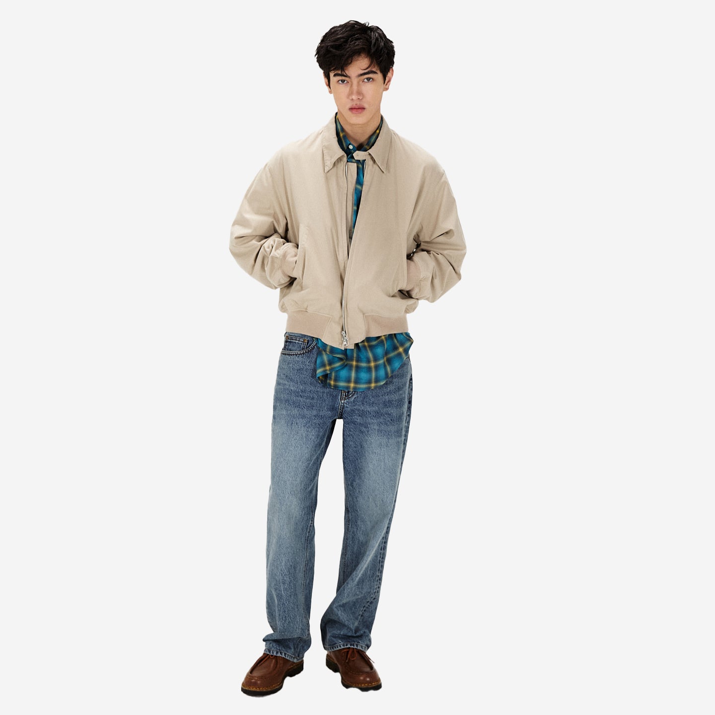 Collared Tanker Jacket - Taupe