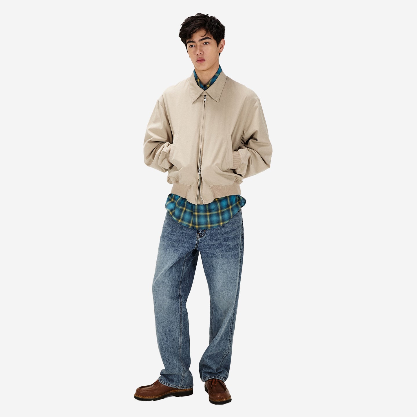Collared Tanker Jacket - Taupe