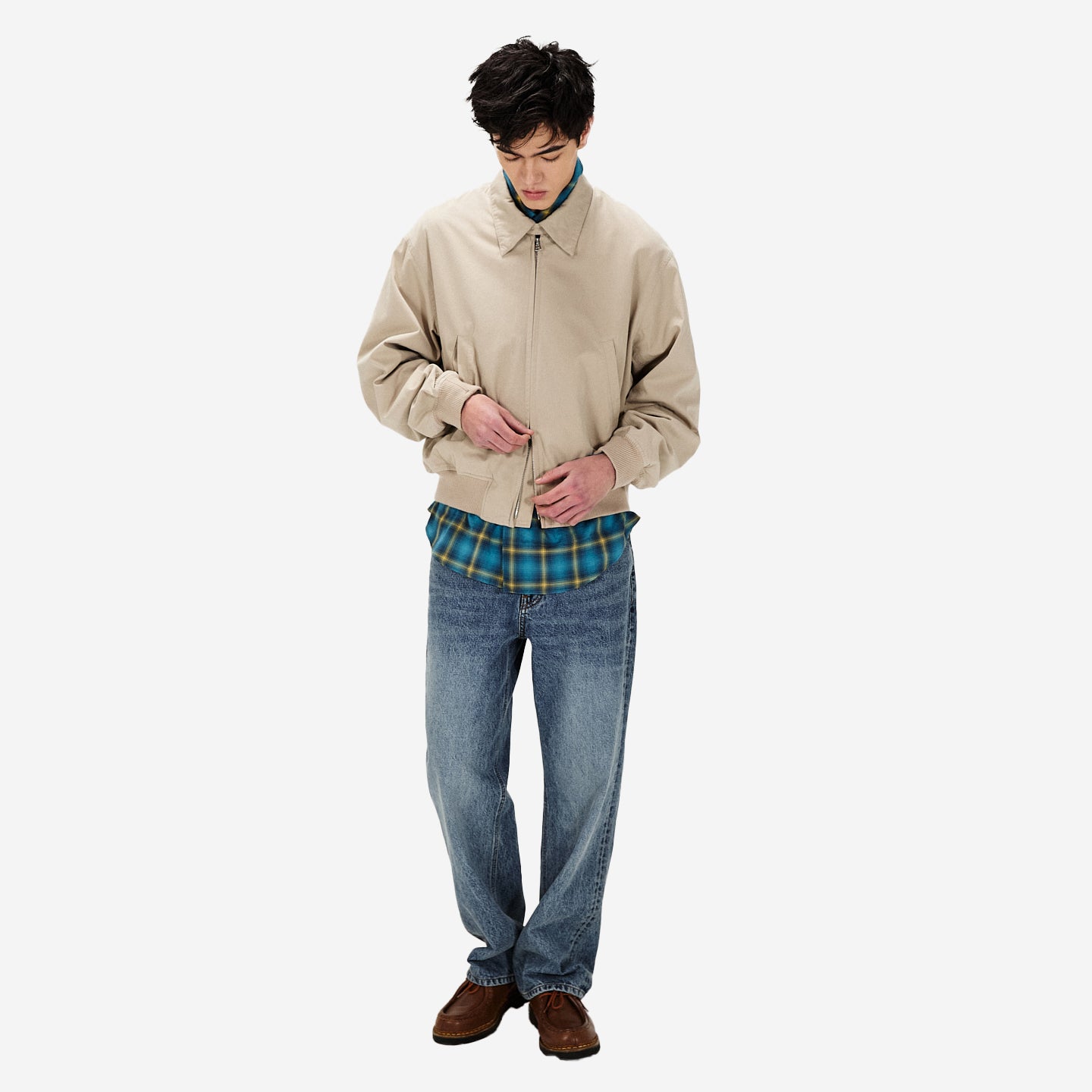 Collared Tanker Jacket - Taupe