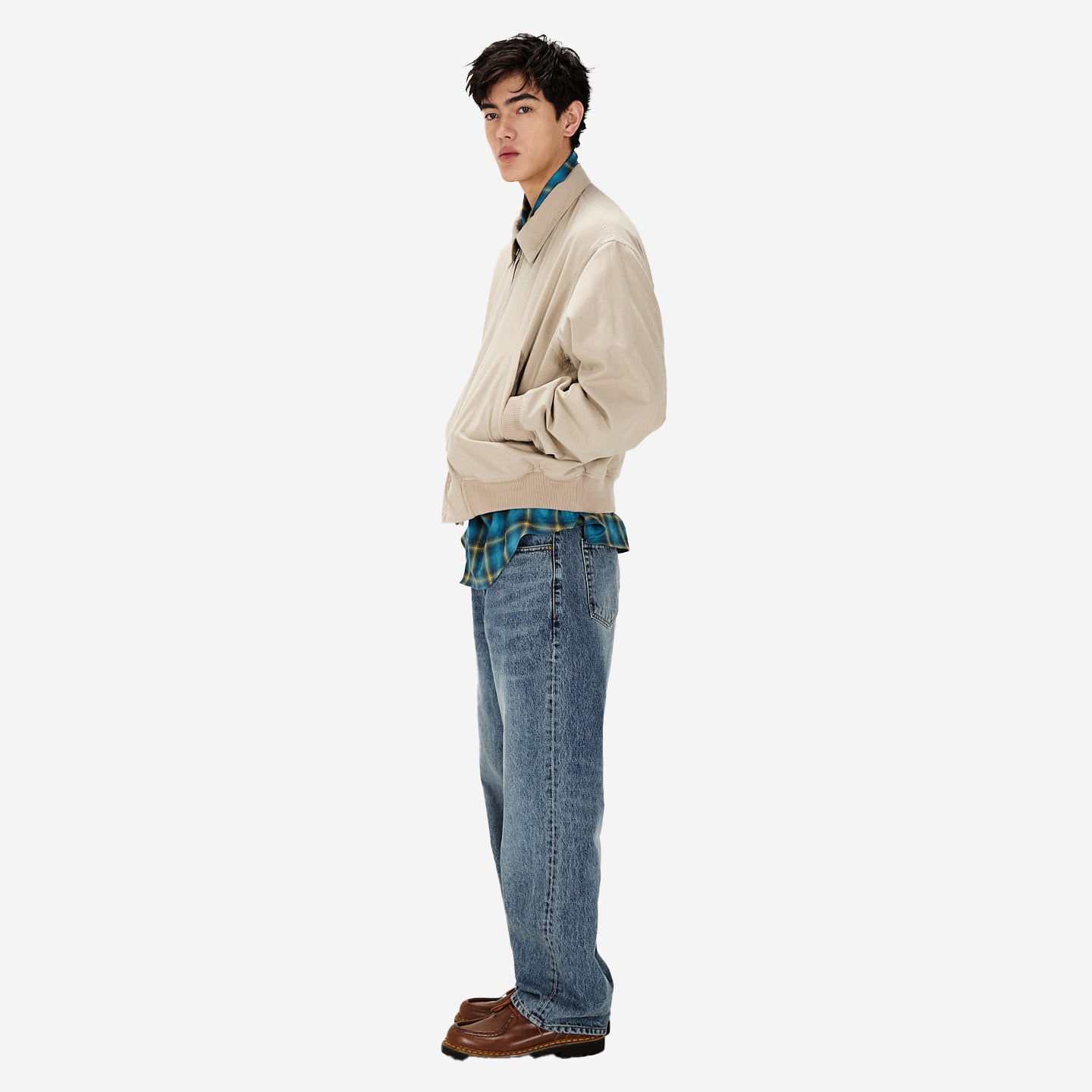 Collared Tanker Jacket - Taupe