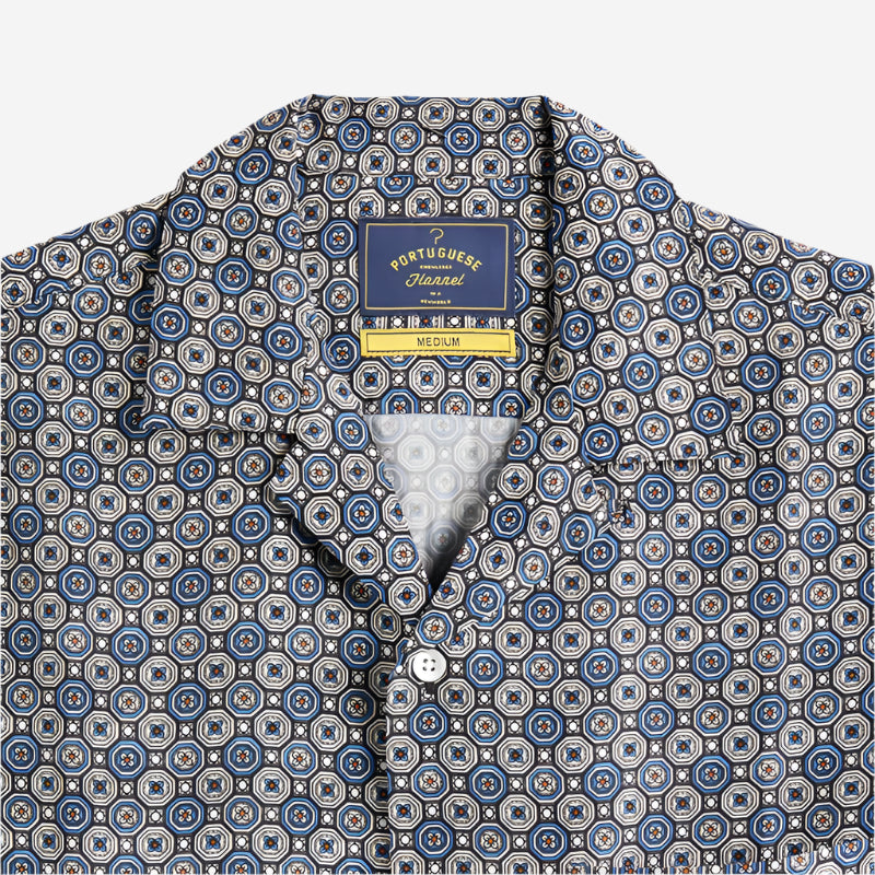 Conte Tile S/S Vacation Shirt - Blue