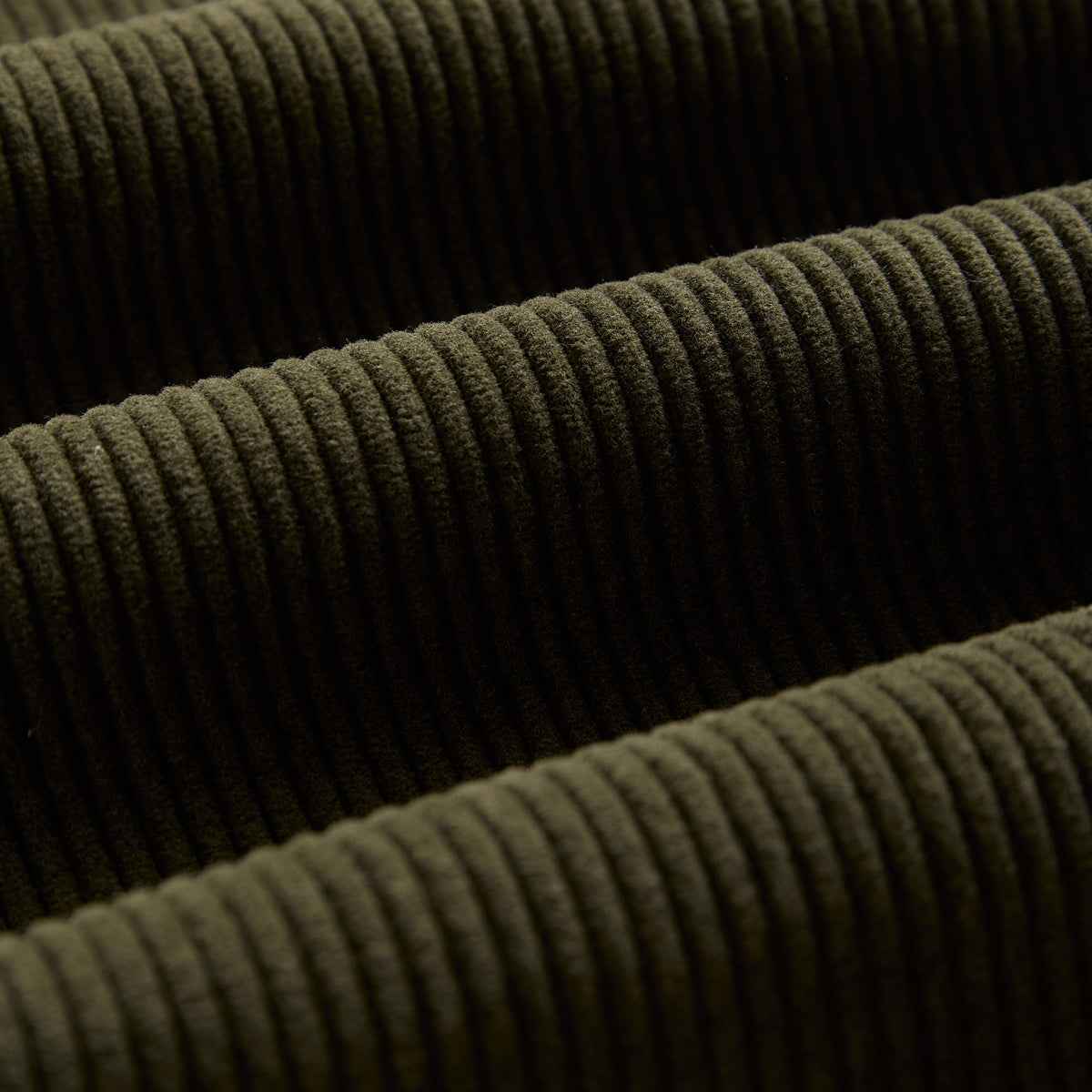 Relaxed Tapered Corduroy Trousers - Olive Green