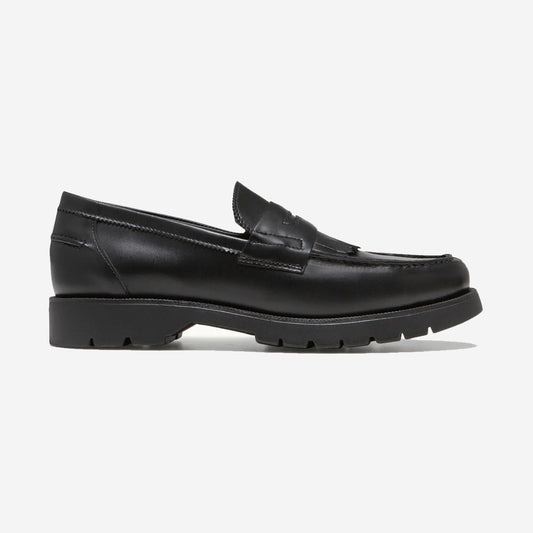 Cotteur MX Leather Fringe Penny Loafer -  Black