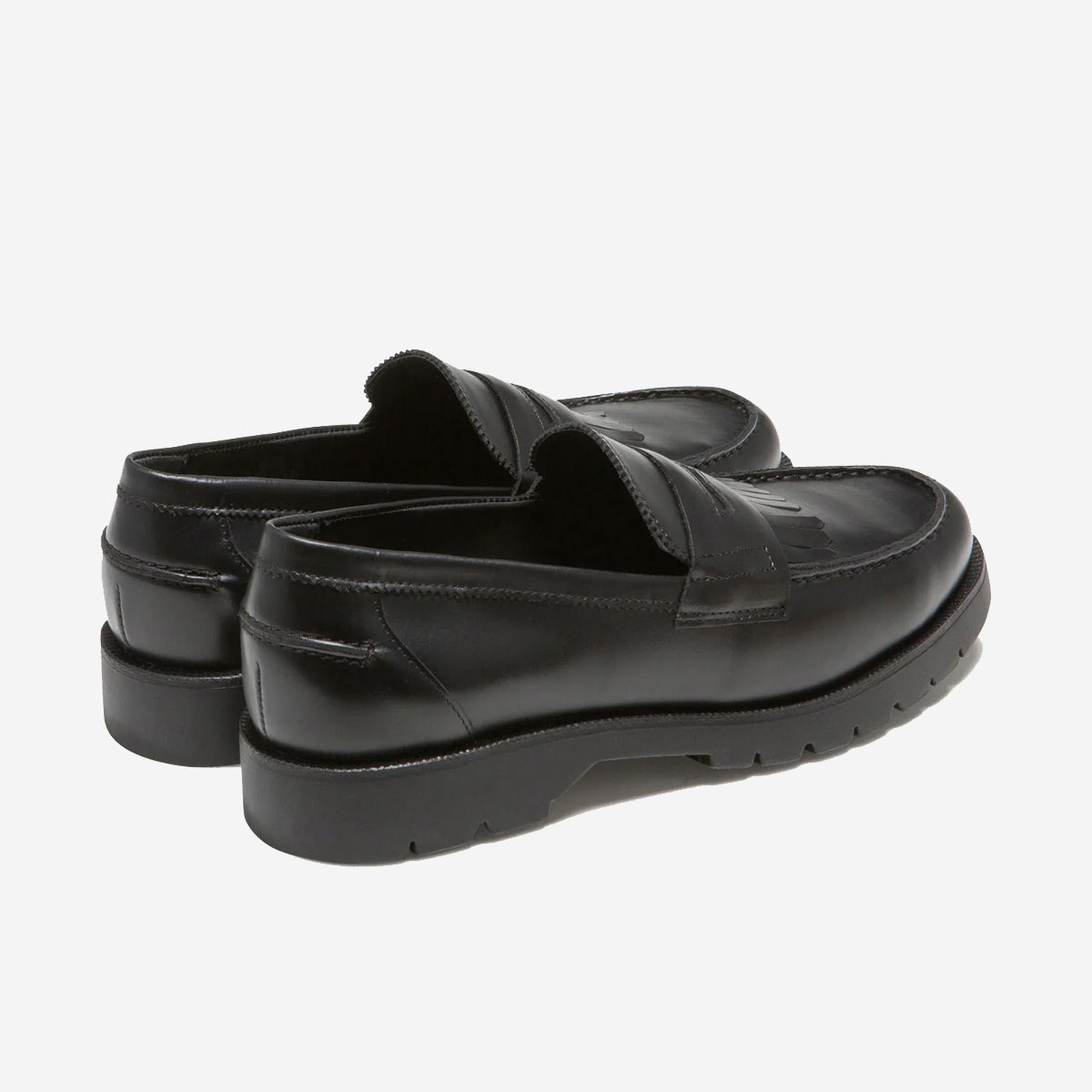 Cotteur MX Leather Fringe Penny Loafer -  Black