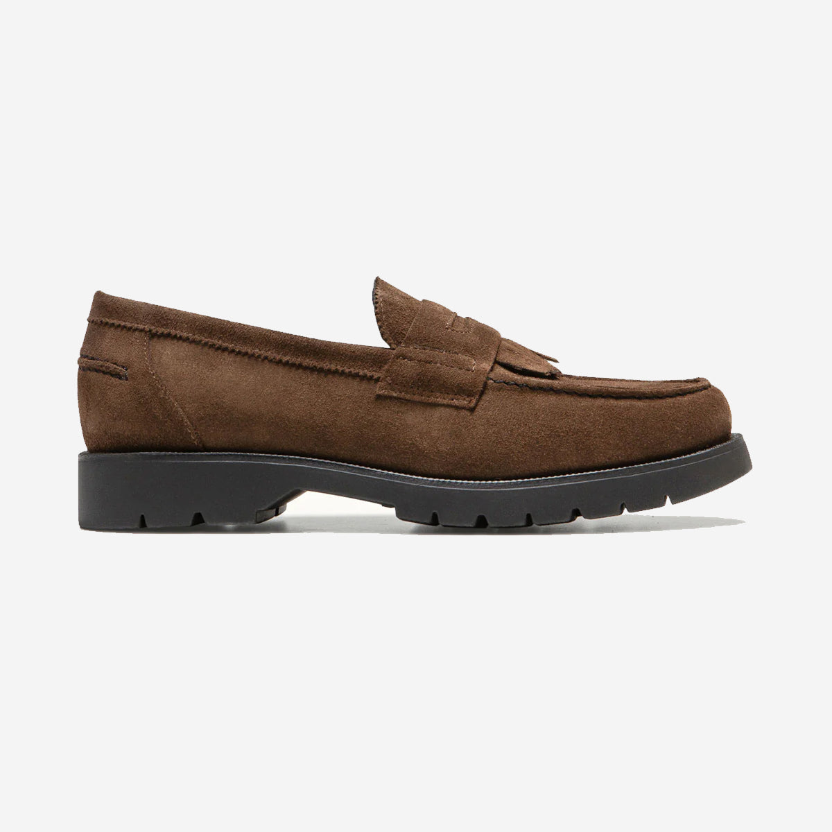 Cotteur MX B Suede Fringe Penny Loafer -  Brown