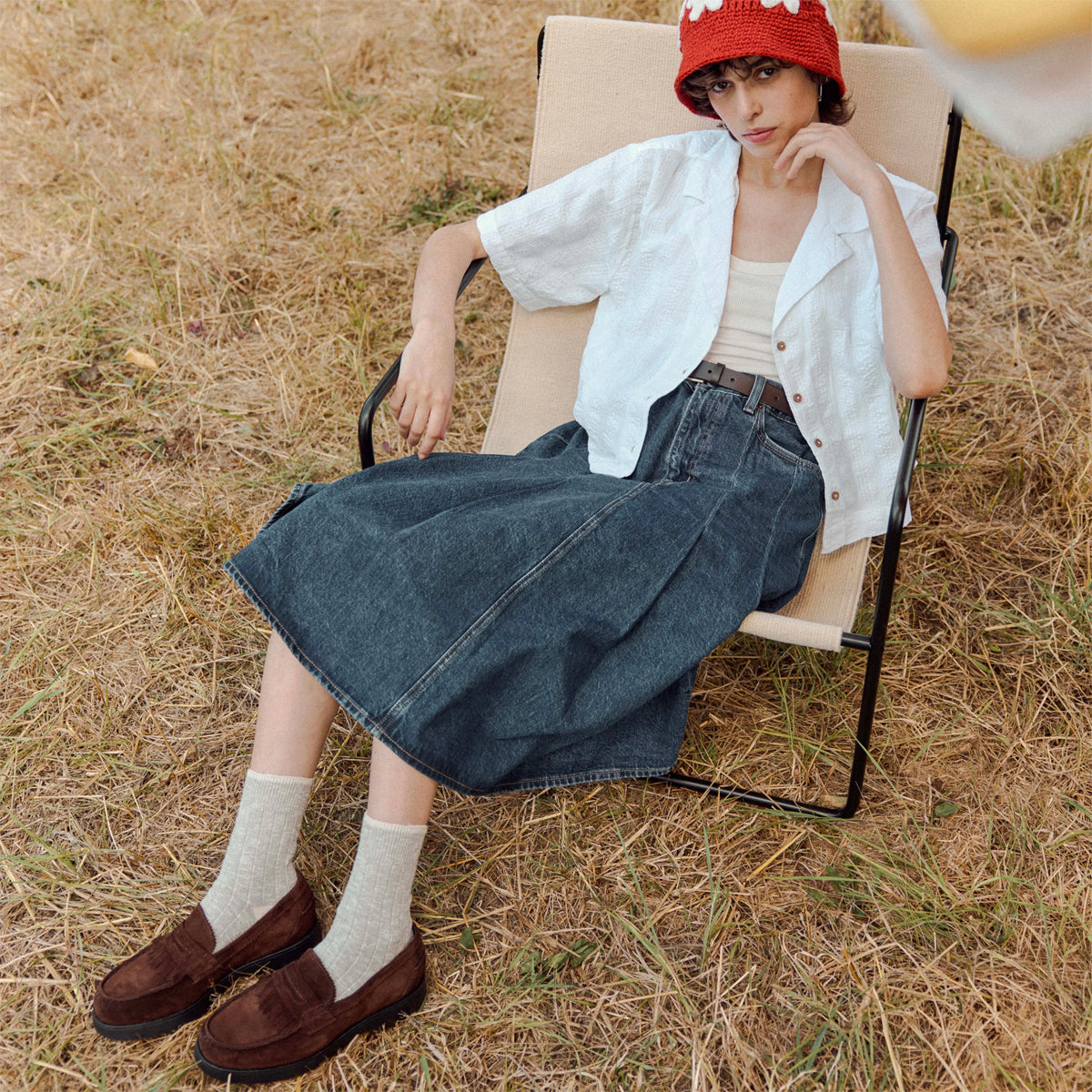 Cotteur MX B Suede Fringe Penny Loafer -  Brown