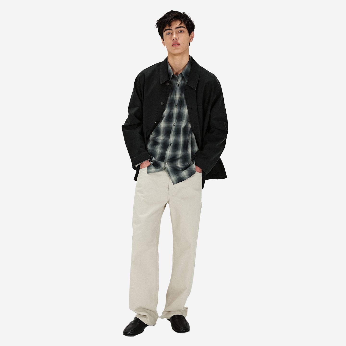 Cotton Painter Pants - Fog