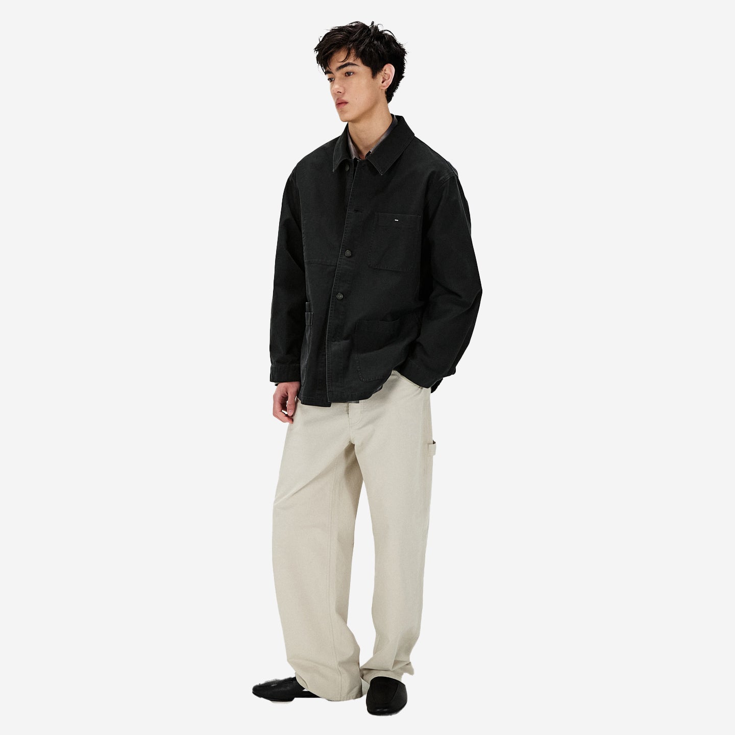 Cotton Painter Pants - Fog