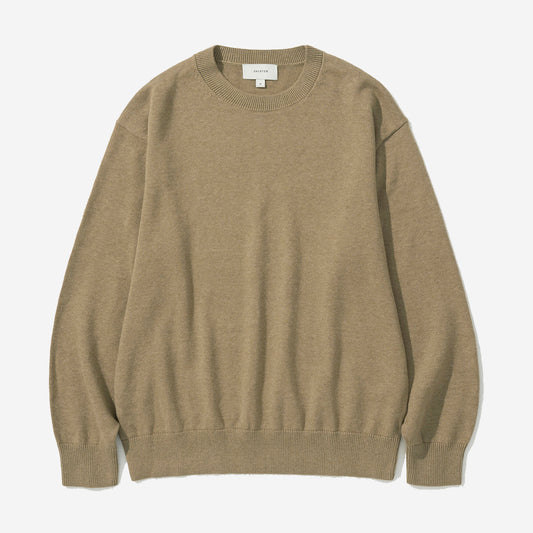 Cotton Cashmere Knit Sweater - Beige