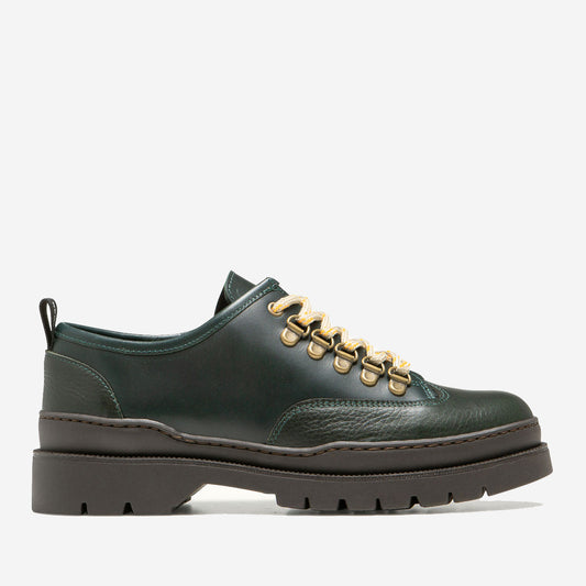 Courrier CG Leather Derby Shoes - Green