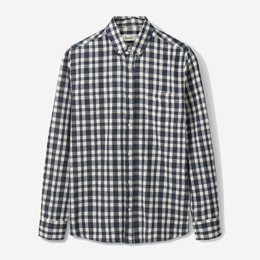 Creek Boucle Check Shirt - Navy/Cloud
