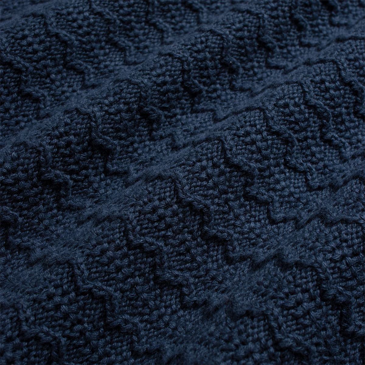 Cropper Cable Knit Buttoned Vest - Navy