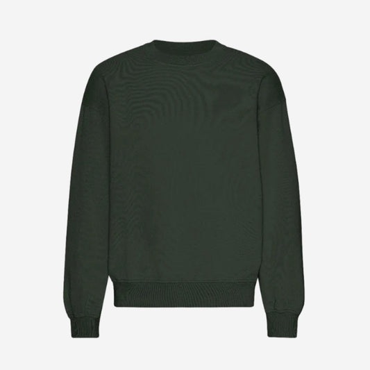 Organic Oversized Crew Sweatshirt - Hunter Green
