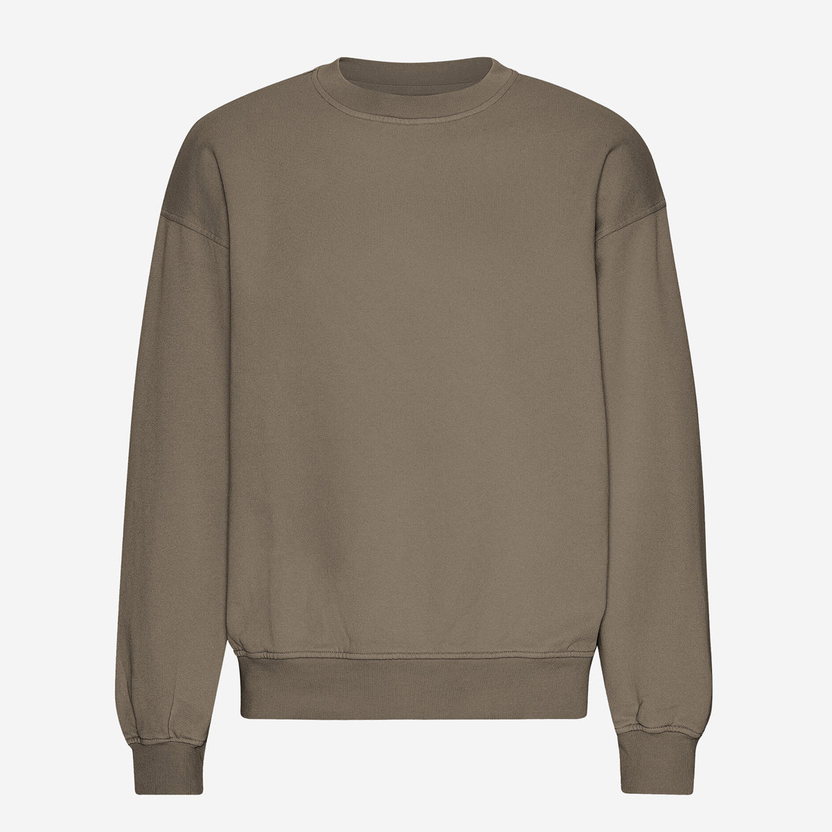 Organic Oversized Crew Sweatshirt - Cedar Brown
