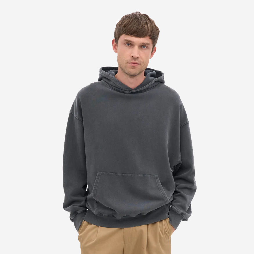 Organic Oversized Hoodie - Faded Black