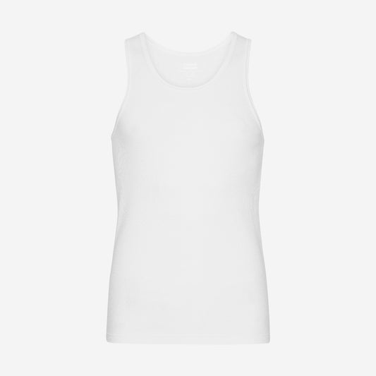 Organic Rib Tank Top - Optical White