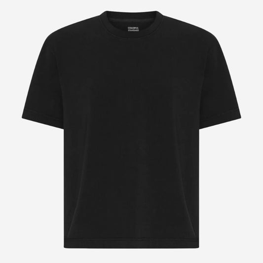 Heavy Organic Boxy T-Shirt - Deep Black
