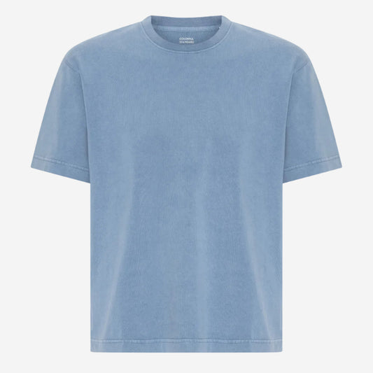 Heavy Organic Boxy T-Shirt - Faded Indigo