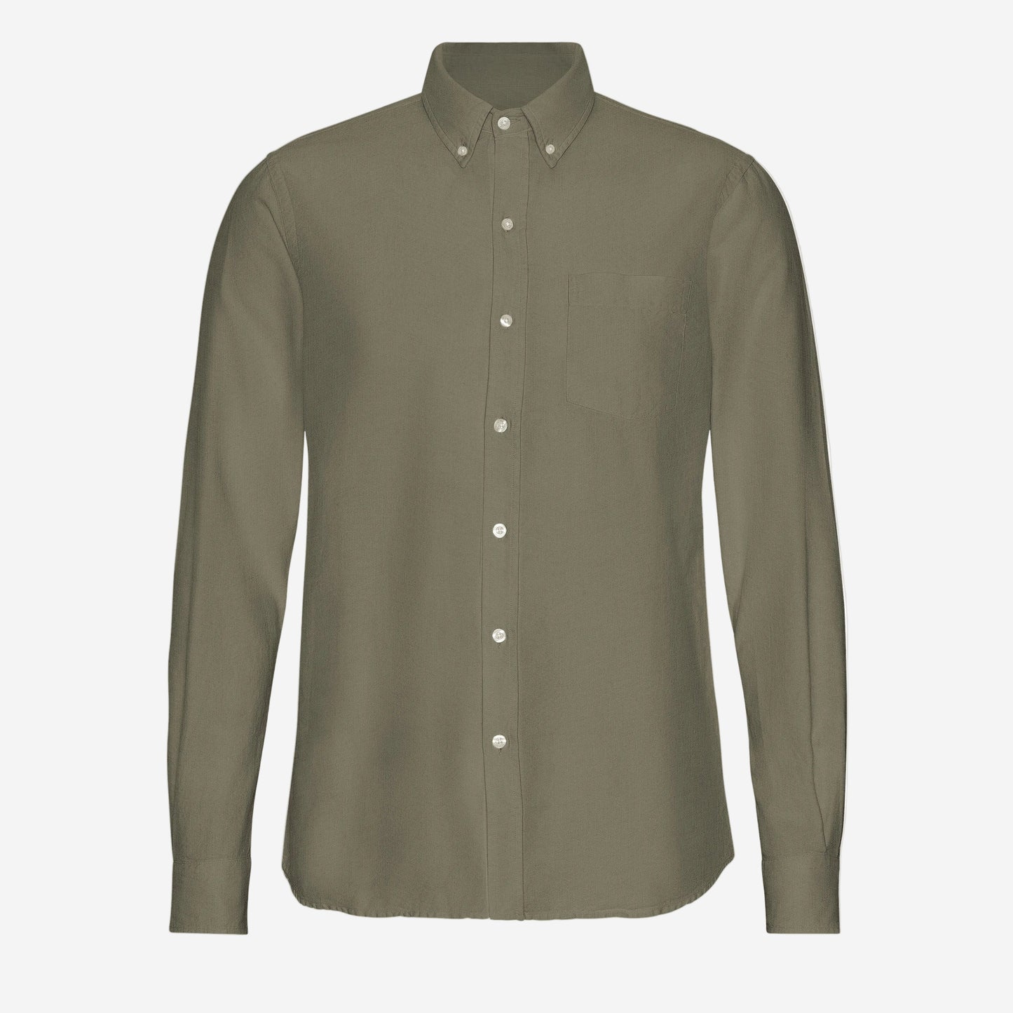 Organic Button-Down Oxford Shirt - Dusty Olive