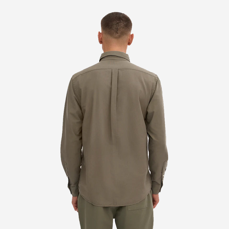 Organic Button-Down Oxford Shirt - Dusty Olive