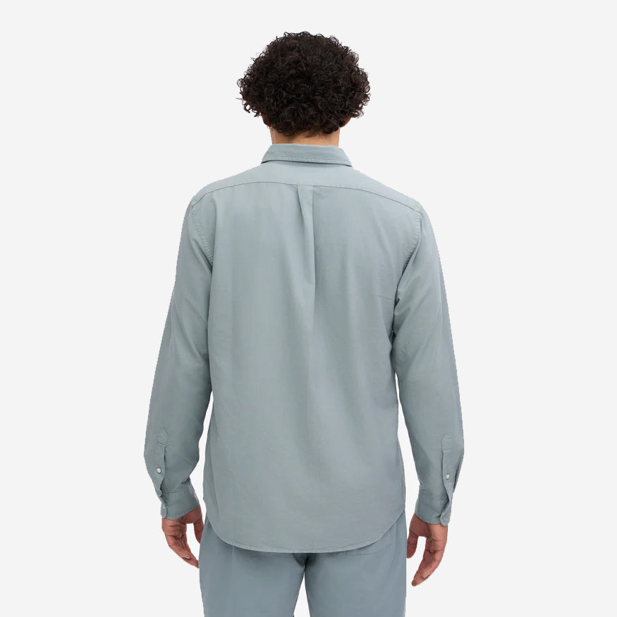 Organic Button-Down Oxford Shirt - Steel Blue