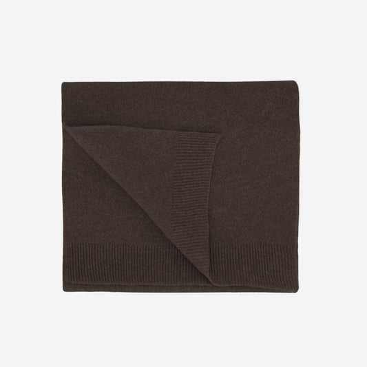 Merino Wool Scarf - Coffee Brown