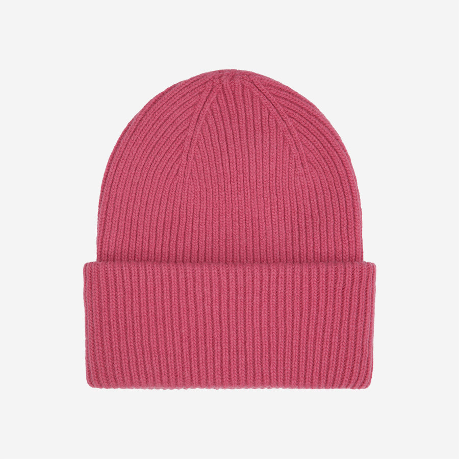Merino Wool Hat Beanie - Raspberry Pink