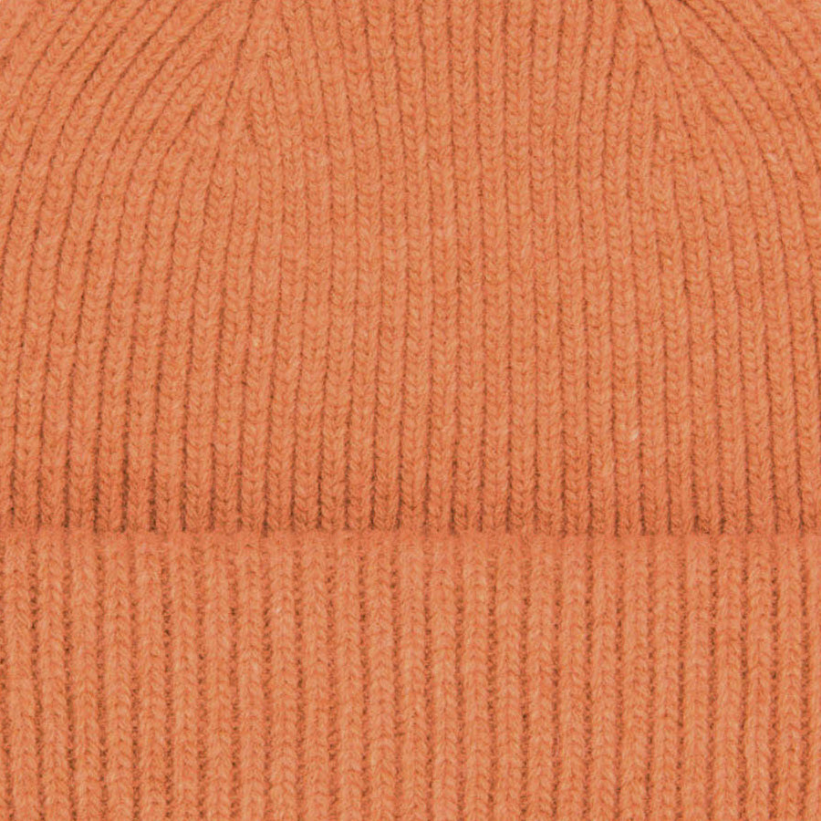 Merino Wool Hat Beanie - Sandstone Orange
