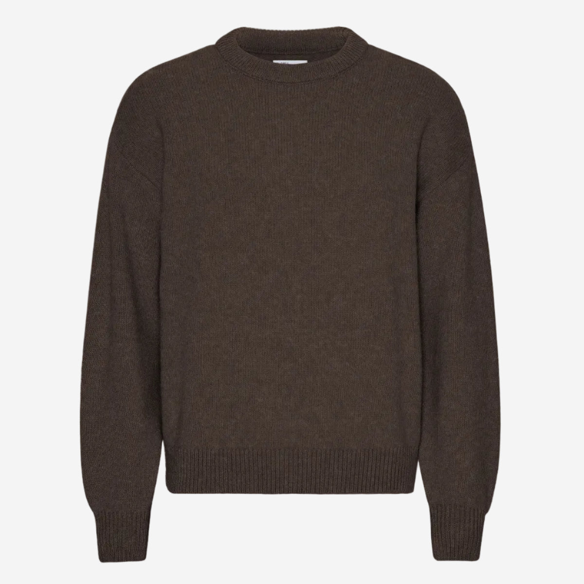 Oversized Merino Wool Crew - Coffee Brown