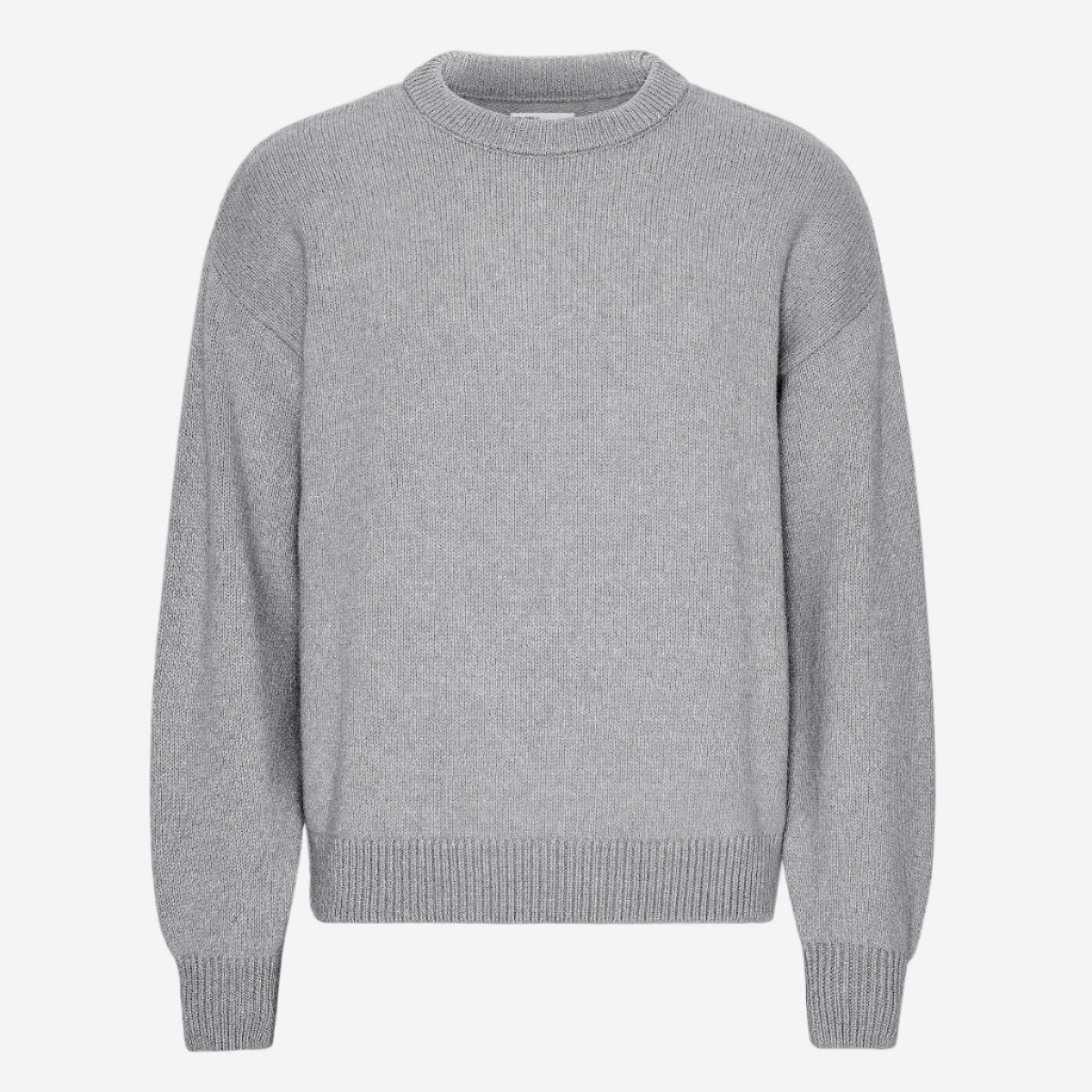 Oversized Merino Wool Crew - Heather Grey