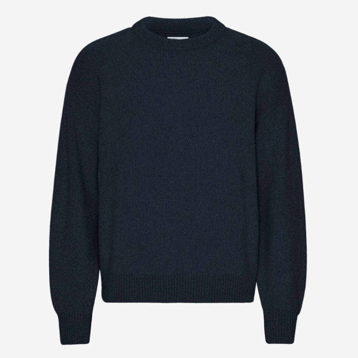 Oversized Merino Wool Crew - Navy Blue