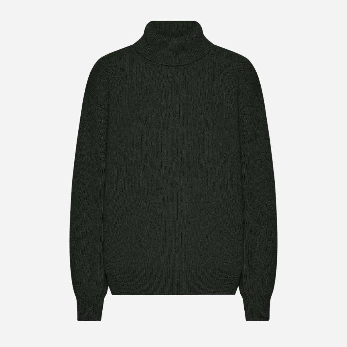 Merino Wool Turtleneck - Hunter Green