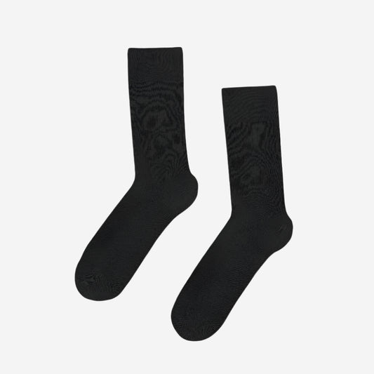 Classic Organic Crew Socks - Deep Black