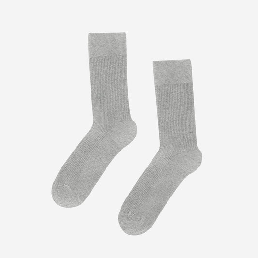 Classic Organic Crew Socks - Heather Grey